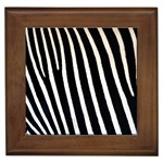 Zebra Print	 Framed Tile