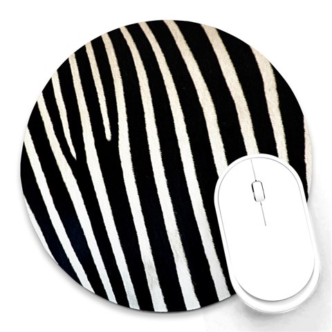 Zebra Print	 Round Mousepad from ArtsNow.com Front