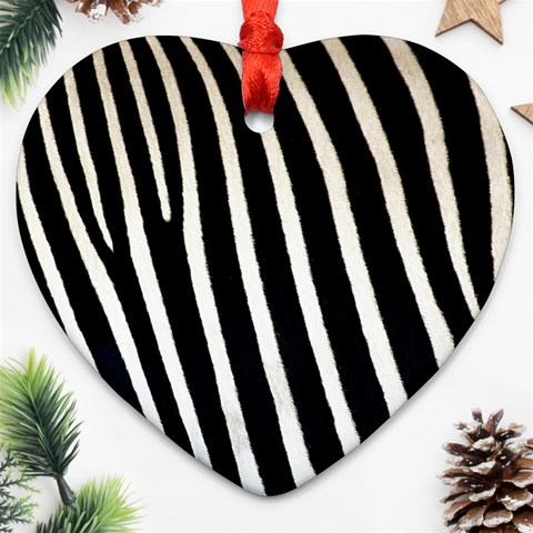 Zebra Print	 Ornament (Heart) from ArtsNow.com Front