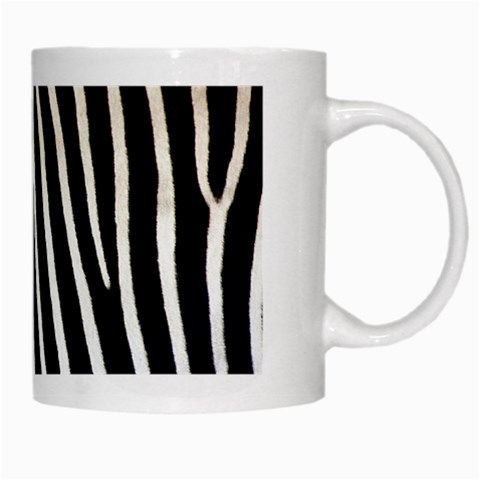 Zebra Print	 White Mug from ArtsNow.com Right