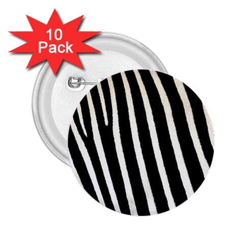 Zebra Print	 2.25  Button (10 pack) from ArtsNow.com Front