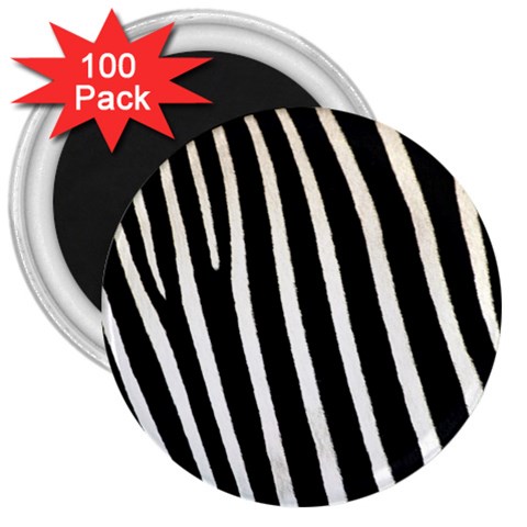 Zebra Print	 3  Magnet (100 pack) from ArtsNow.com Front