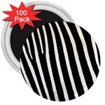 Zebra Print	 3  Magnet (100 pack)