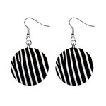 Zebra Print	 1  Button Earrings