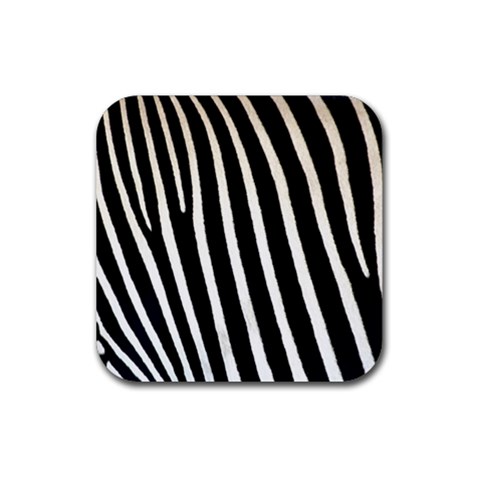 Zebra Print	 Rubber Coaster (Square) from ArtsNow.com Front