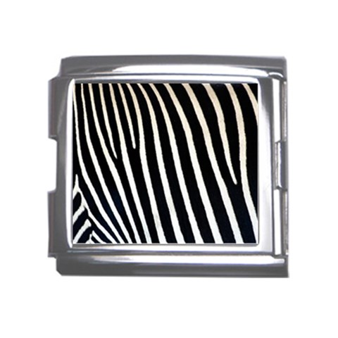 Zebra Print	 Mega Link Italian Charm (18mm) from ArtsNow.com Front