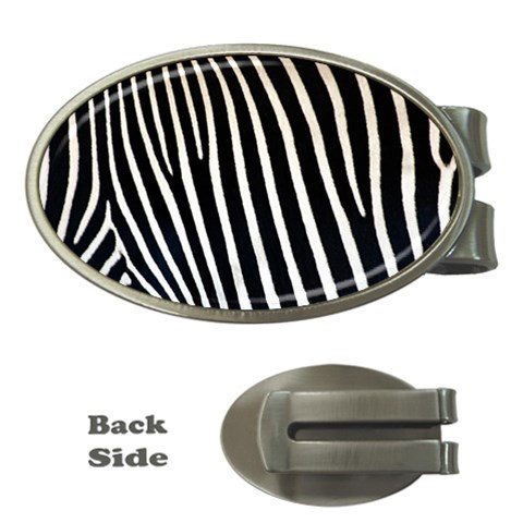 Zebra Print	 Money Clip (Oval) from ArtsNow.com Front