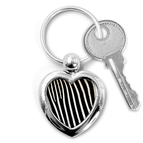 Zebra Print	 Key Chain (Heart) from ArtsNow.com Front