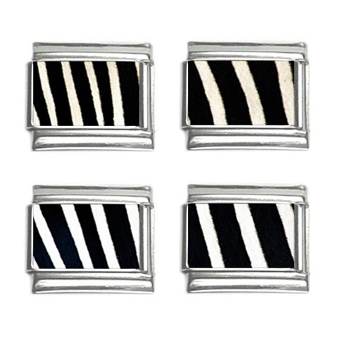 Zebra Print	9mm Italian Charm (4 pack) from ArtsNow.com Front