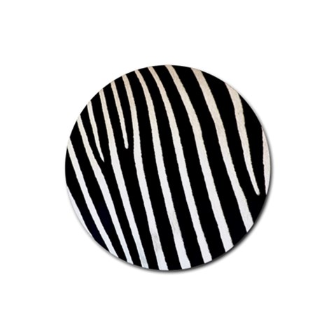 Zebra Print	 Rubber Coaster (Round) from ArtsNow.com Front