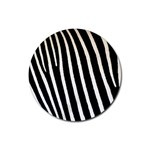 Zebra Print	 Rubber Coaster (Round)