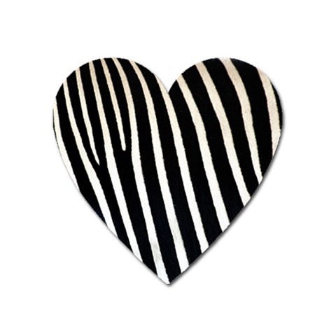 Zebra Print	 Magnet (Heart) from ArtsNow.com Front
