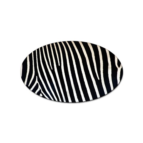 Zebra Print	 Sticker Oval (10 pack) from ArtsNow.com Front