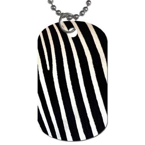 Zebra Print	 Dog Tag (Two Sides) from ArtsNow.com Front
