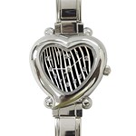 Zebra Print	 Heart Italian Charm Watch