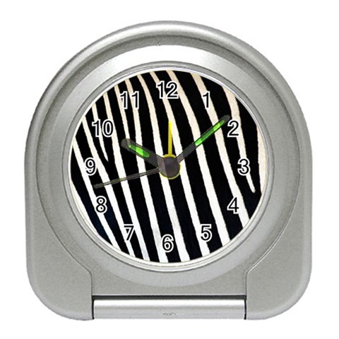 Zebra Print	 Travel Alarm Clock from ArtsNow.com Front