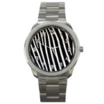 Zebra Print	 Sport Metal Watch