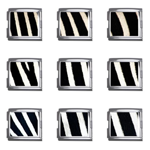 Zebra Print	Mega Link Italian Charm (9 pack) from ArtsNow.com Front