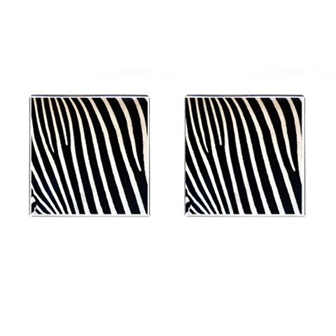 Zebra Print	 Cufflinks (Square) from ArtsNow.com Front(Pair)