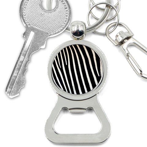 Zebra Print	 Bottle Opener Key Chain from ArtsNow.com Front