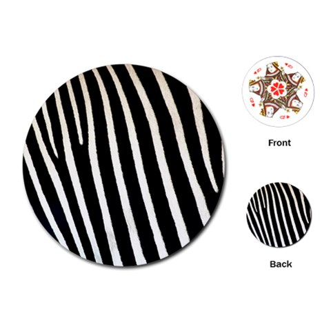 Zebra Print	Playing Cards (Round) from ArtsNow.com Front