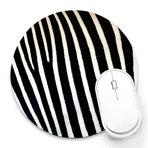 Zebra Print	Collage Round Mousepad from ArtsNow.com 8 x8  Round Mousepad - 1