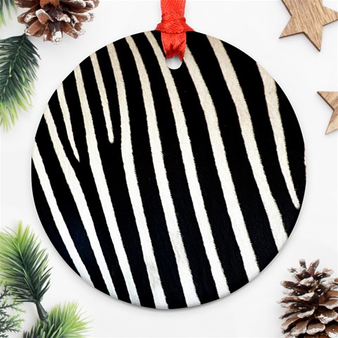 Zebra Print	 Round Ornament (Two Sides) from ArtsNow.com Front