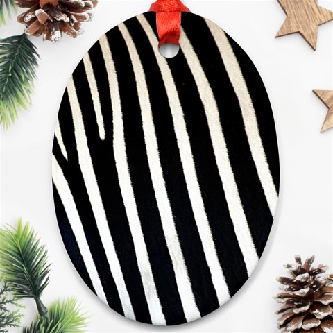 Zebra Print	 Oval Ornament (Two Sides) from ArtsNow.com Front