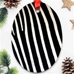 Zebra Print	 Oval Ornament (Two Sides)