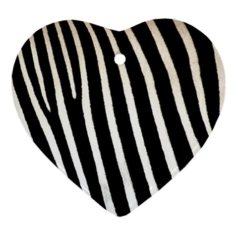 Zebra Print	 Heart Ornament (Two Sides) from ArtsNow.com Front