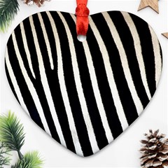 Zebra Print	 Heart Ornament (Two Sides) from ArtsNow.com Front