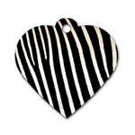 Zebra Print	 Dog Tag Heart (One Side)