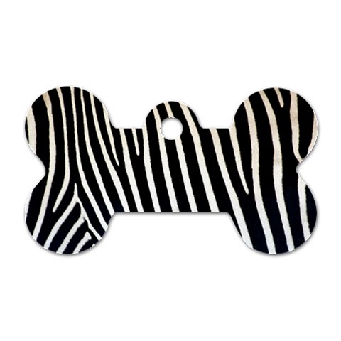 Zebra Print	 Dog Tag Bone (One Side) from ArtsNow.com Front