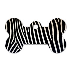 Zebra Print	 Dog Tag Bone (Two Sides) from ArtsNow.com Front