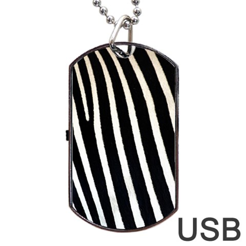 Zebra Print	Dog Tag USB Flash (One Side) from ArtsNow.com Front