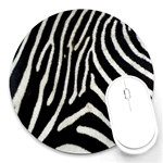 Zebra Print Big	 Round Mousepad