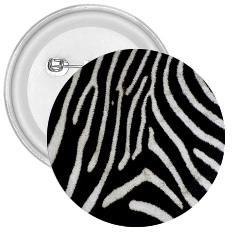 Zebra Print Big	 3  Button from ArtsNow.com Front