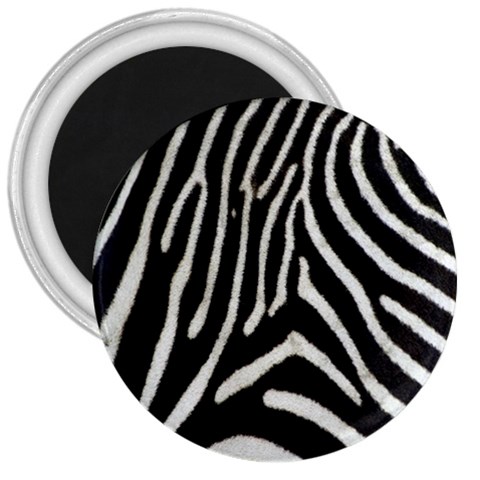 Zebra Print Big	 3  Magnet from ArtsNow.com Front