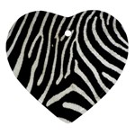 Zebra Print Big	 Ornament (Heart)