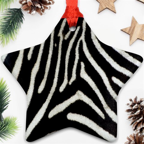 Zebra Print Big	 Ornament (Star) from ArtsNow.com Front