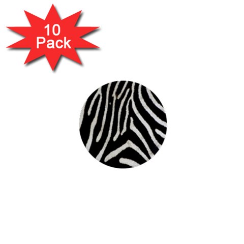 Zebra Print Big	 1  Mini Button (10 pack) from ArtsNow.com Front
