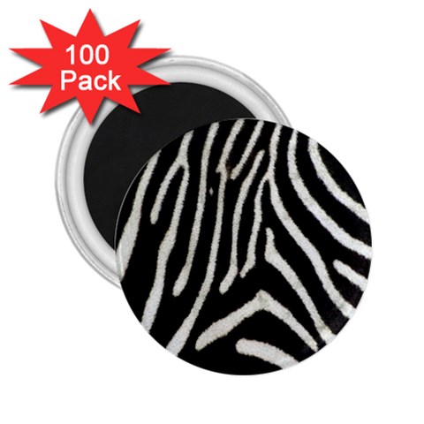Zebra Print Big	 2.25  Magnet (100 pack) from ArtsNow.com Front