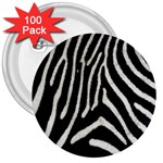 Zebra Print Big	 3  Button (100 pack)