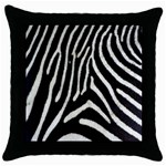 Zebra Print Big	 Throw Pillow Case (Black)