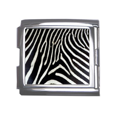 Zebra Print Big	 Mega Link Italian Charm (18mm) from ArtsNow.com Front