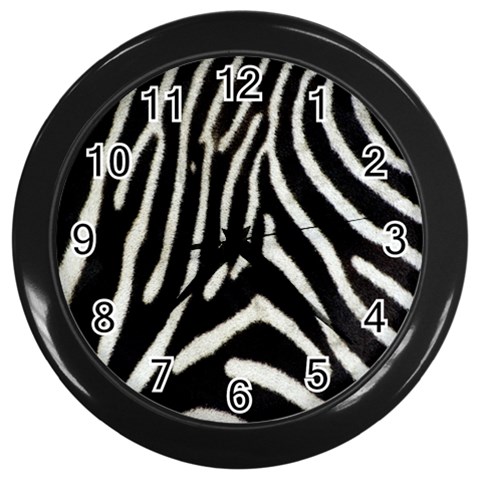 Zebra Print Big	 Wall Clock (Black) from ArtsNow.com Front