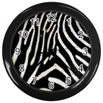 Zebra Print Big	 Wall Clock (Black)