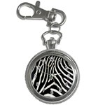 Zebra Print Big	 Key Chain Watch