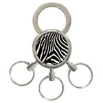 Zebra Print Big	 3-Ring Key Chain