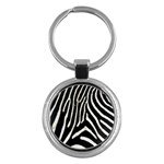 Zebra Print Big	 Key Chain (Round)